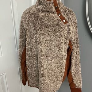 🔥157–NWT Hem & Thread Brown and Cream Sweater